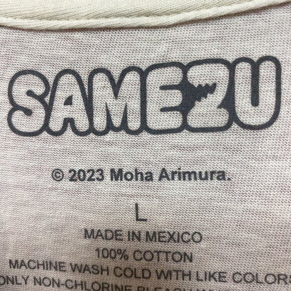 Samezu Tiger Eating Yummy on the Pancake Stack Kawaii Tee L - Picture 4 of 4